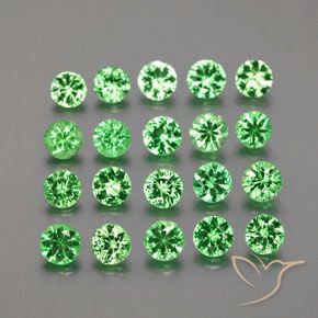 Granato tsavorite naturale verde da 2,71 ct, taglio rotondo, VS