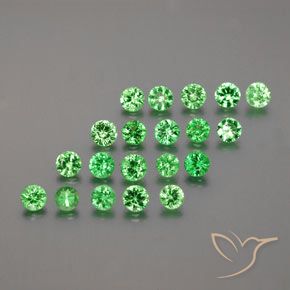 Granato tsavorite naturale verde da 1,95 ct, taglio rotondo, VS