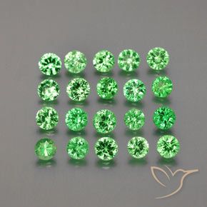 Granato tsavorite naturale verde da 1,95 ct, taglio rotondo, VS