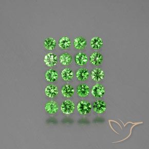 1.70ctw Naturale Verde elettrico Granato Tsavorite, Rotondo, VVS-VS