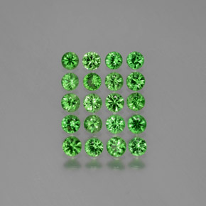 Granato tsavorite naturale verde da 2,23 ct, taglio rotondo, VVS-VS