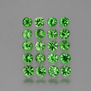 Granato tsavorite naturale verde da 2,23 ct, taglio rotondo, VVS-VS