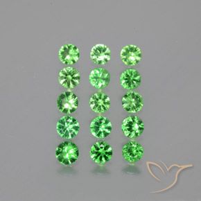 Granato tsavorite naturale verde da 2,51 ct, taglio rotondo, VVS-VS