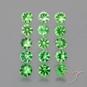 Granato tsavorite naturale verde da 2,51 ct, taglio rotondo, VVS-VS