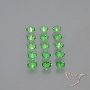 Granato tsavorite naturale verde da 2,51 ct, taglio rotondo, VVS-VS