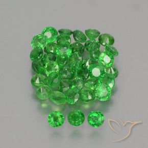 Gemme di Granato Tsavorite Verde brillante naturale da 2.85 ct, Rotondo, VS-SI