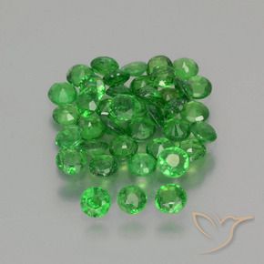 Gemme di Granato Tsavorite Verde medio naturale da 2.37 ct, Rotondo, VS-SI