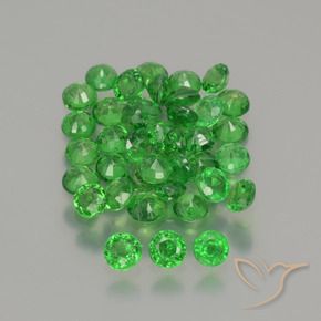 Gemme di Granato Tsavorite Verde medio naturale da 2.76 ct, Rotondo, VS-SI