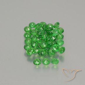 Gemme di Granato Tsavorite Verde medio naturale da 2.76 ct, Rotondo, VS-SI