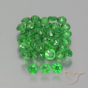 Gemme di Granato Tsavorite Verde brillante naturale da 2.84 ct, Rotondo, VS-SI