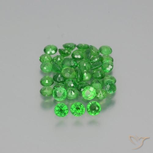 2.76ctw Naturale Verde elettrico Granato Tsavorite, Rotondo, VS-SI