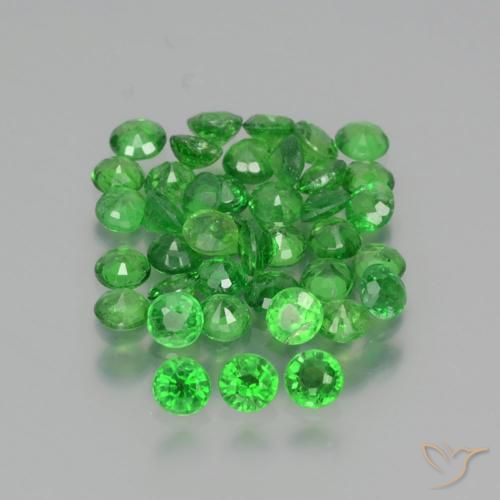 Gemme di Granato Tsavorite Verde elettrico naturale da 2.76 ct, Rotondo, VS-SI
