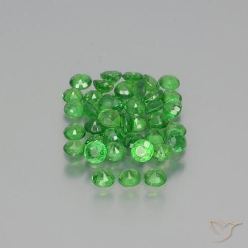Gemme di Granato Tsavorite Verde elettrico naturale da 2.76 ct, Rotondo, VS-SI