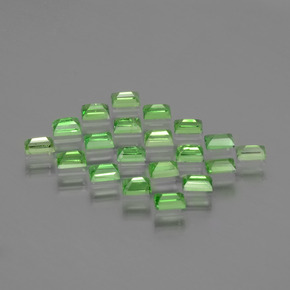 Granato tsavorite naturale verde da 1,90 ct, baguette, VS
