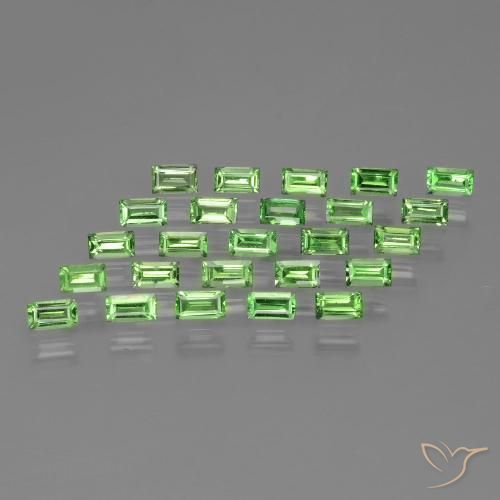 1.89ctw Naturale Verde acceso Granato Tsavorite, Taglio a baguette, VS