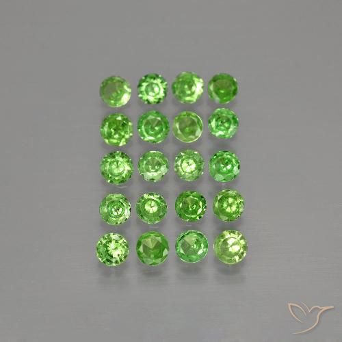 Granato tsavorite naturale verde da 1,56 ct, taglio rotondo, VS