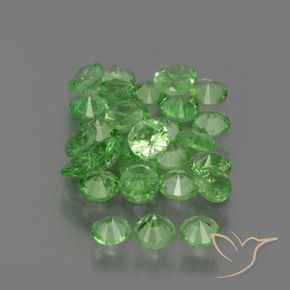 Gemme di Granato Tsavorite Verde acceso naturale da 2.51 ct, Rotondo, VS