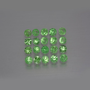 Granato tsavorite naturale verde da 1,61 ct, taglio rotondo, VS