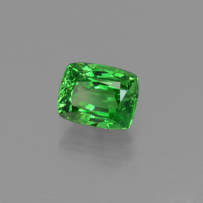 Granato tsavorite verde elettrico naturale da 1,20 ct, taglio a cuscino, VS-SI