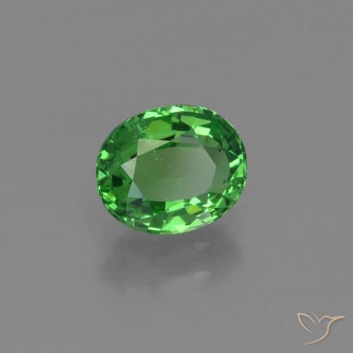 Granato Tsavorite Verde brillante naturale da 1.21 ct, Ovale, VS