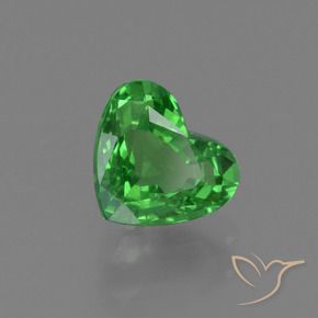 Granato Tsavorite Verde medio naturale da 1.10 ct, Cuore, VS-SI