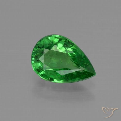 1.09ct Naturale Verde brillante Granato Tsavorite, Forma a pera, VS-SI