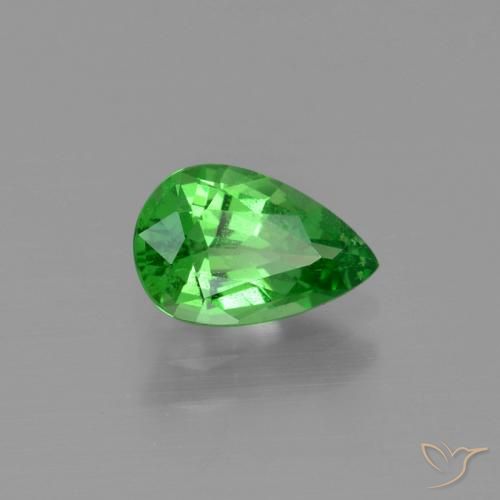 Granato Tsavorite Verde brillante naturale da 1.07 ct, Forma a pera, VS
