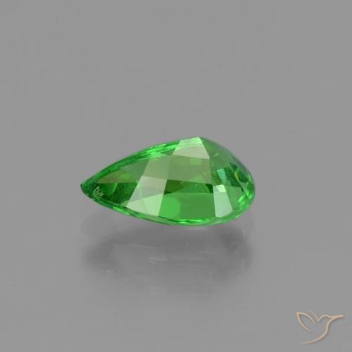 Granato Tsavorite Verde brillante naturale da 1.07 ct, Forma a pera, VS