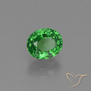 Granato Tsavorite Verde brillante naturale da 1.18 ct, Ovale, SI