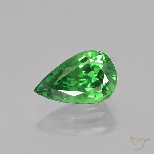 1.17ct Naturale Verde brillante Granato Tsavorite, Forma a pera, VS