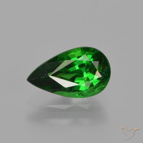 1.18ct Naturale Verde intenso Granato Tsavorite, Forma a pera, SI