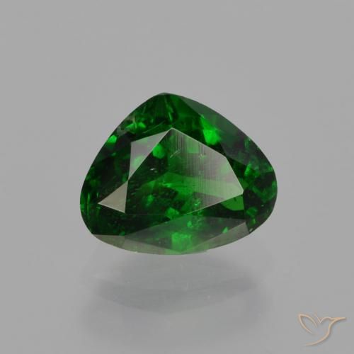 Granato Tsavorite Verde foresta naturale da 1.31 ct, Forma a pera, SI