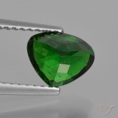 Granato Tsavorite Verde foresta naturale da 1.31 ct, Forma a pera, SI