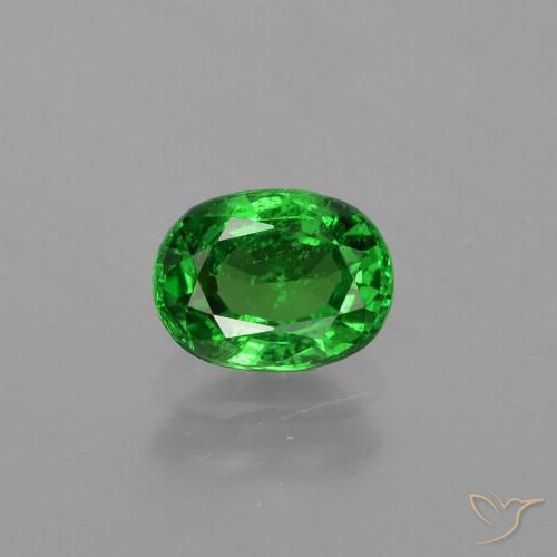 0.99ct Naturale Verde medio Granato Tsavorite, Ovale, VS-SI