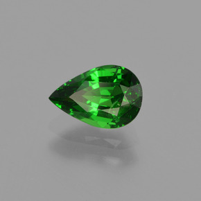 Granato Tsavorite Luminoso verde foresta naturale da 0.96 ct, Forma a pera, SI