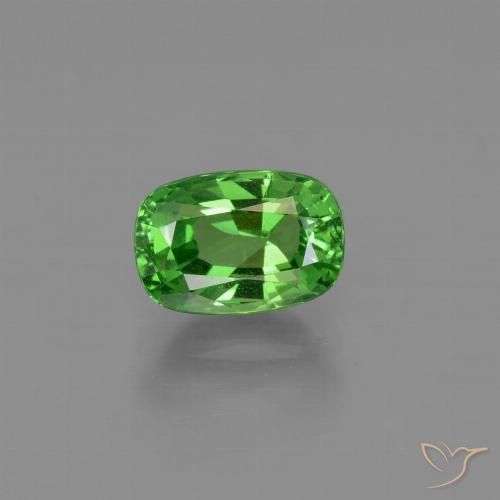 Granato Tsavorite Luminoso verde foresta naturale da 1.02 ct, Taglio a cuscino, VS