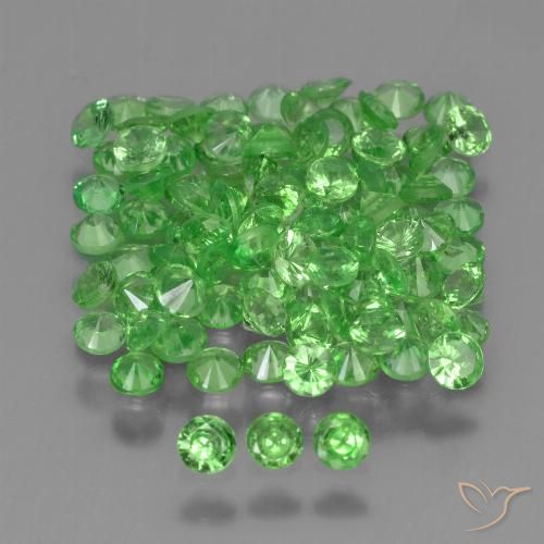 4.78ctw Naturale Verde acceso Granato Tsavorite, Rotondo, VS