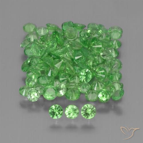 5.26ctw Naturale Verde acceso Granato Tsavorite, Rotondo, VS