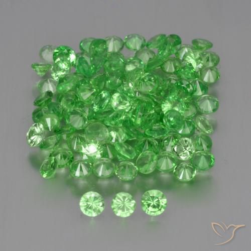 4.90ctw Naturale Verde acceso Granato Tsavorite, Rotondo, VS