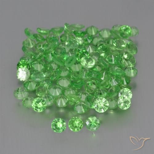 4.75ctw Naturale Verde acceso Granato Tsavorite, Rotondo, VS