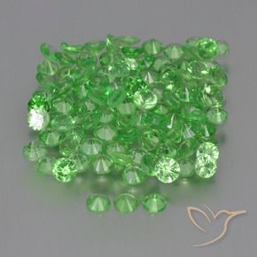 Gemme di Granato Tsavorite Verde acceso naturale da 4.75 ct, Rotondo, VS