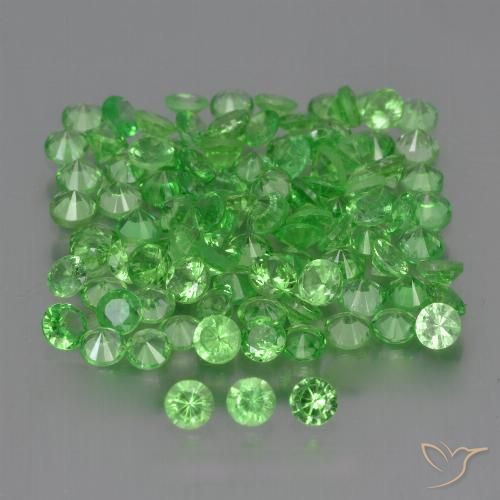 4.76ctw Naturale Verde acceso Granato Tsavorite, Rotondo, VS