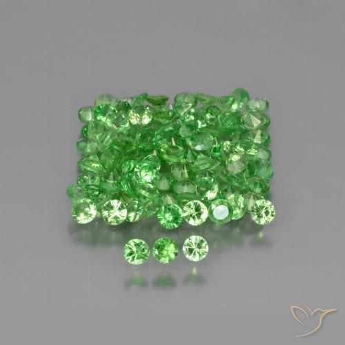 4.13ctw Naturale Verde acceso Granato Tsavorite, Rotondo, VS