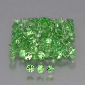 Granato tsavorite naturale verde da 3,73 ct, taglio rotondo, VS