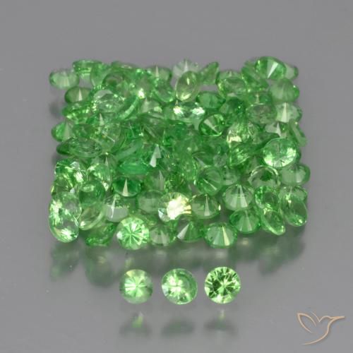 Gemme di Granato Tsavorite Verde brillante naturale da 4.91 ct, Rotondo, VS