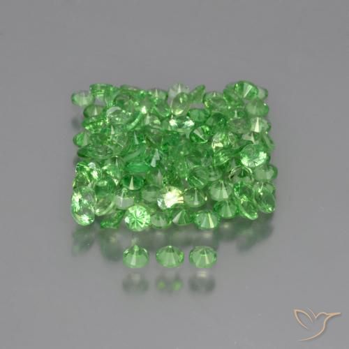 Gemme di Granato Tsavorite Verde brillante naturale da 4.91 ct, Rotondo, VS