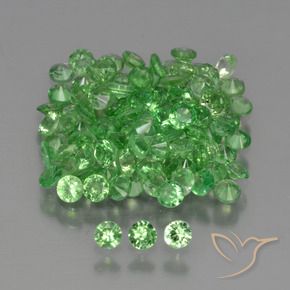 Gemme di Granato Tsavorite Verde medio naturale da 4.09 ct, Rotondo, VS