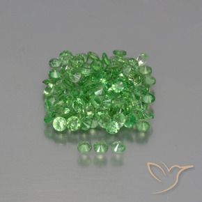 Gemme di Granato Tsavorite Verde medio naturale da 4.09 ct, Rotondo, VS