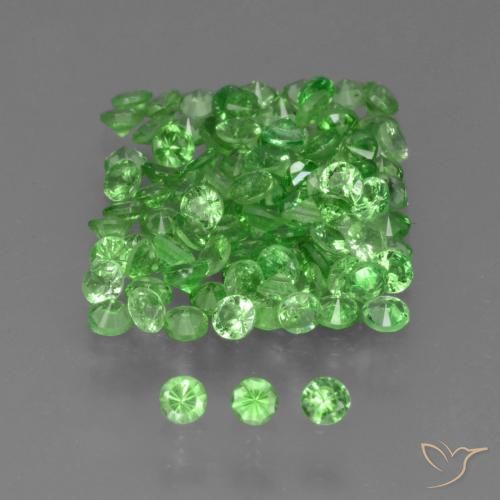 4.10ctw Naturale Verde acceso Granato Tsavorite, Rotondo, VS