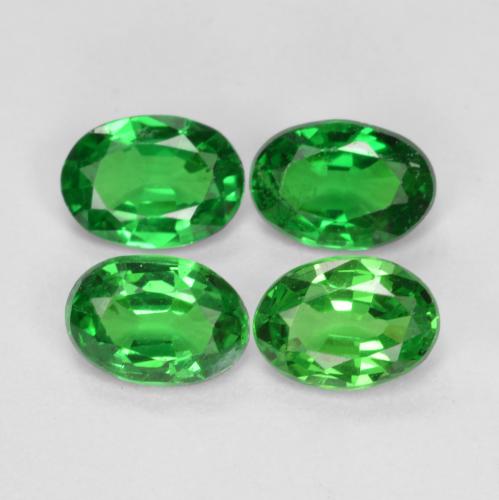 Gemme di Granato Tsavorite Verde intenso naturale da 1.46 ct, Taglio ovale, VS